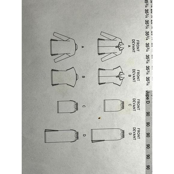 Vogue Pattern 7612 long top straight skirt size 14 16 18 - Picture 7 of 7